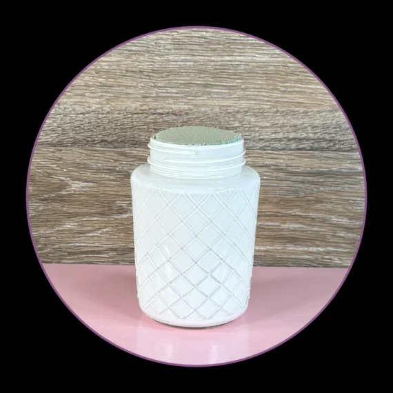 DIY Build-A-Floral (30 flower) Kit, Quilted Glass Vase, Sola Wood Flowers - Image 4
