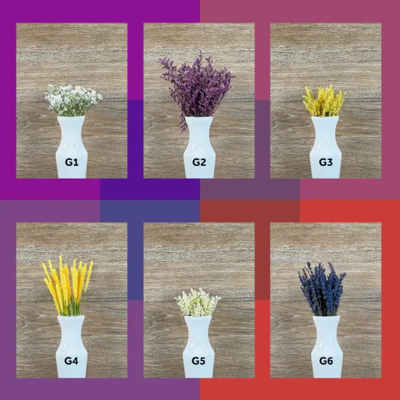 Build-A-Floral (20 flower) Custom Arrangement, Fluted Glass Vase, Sola Wood Flowers - Image 4